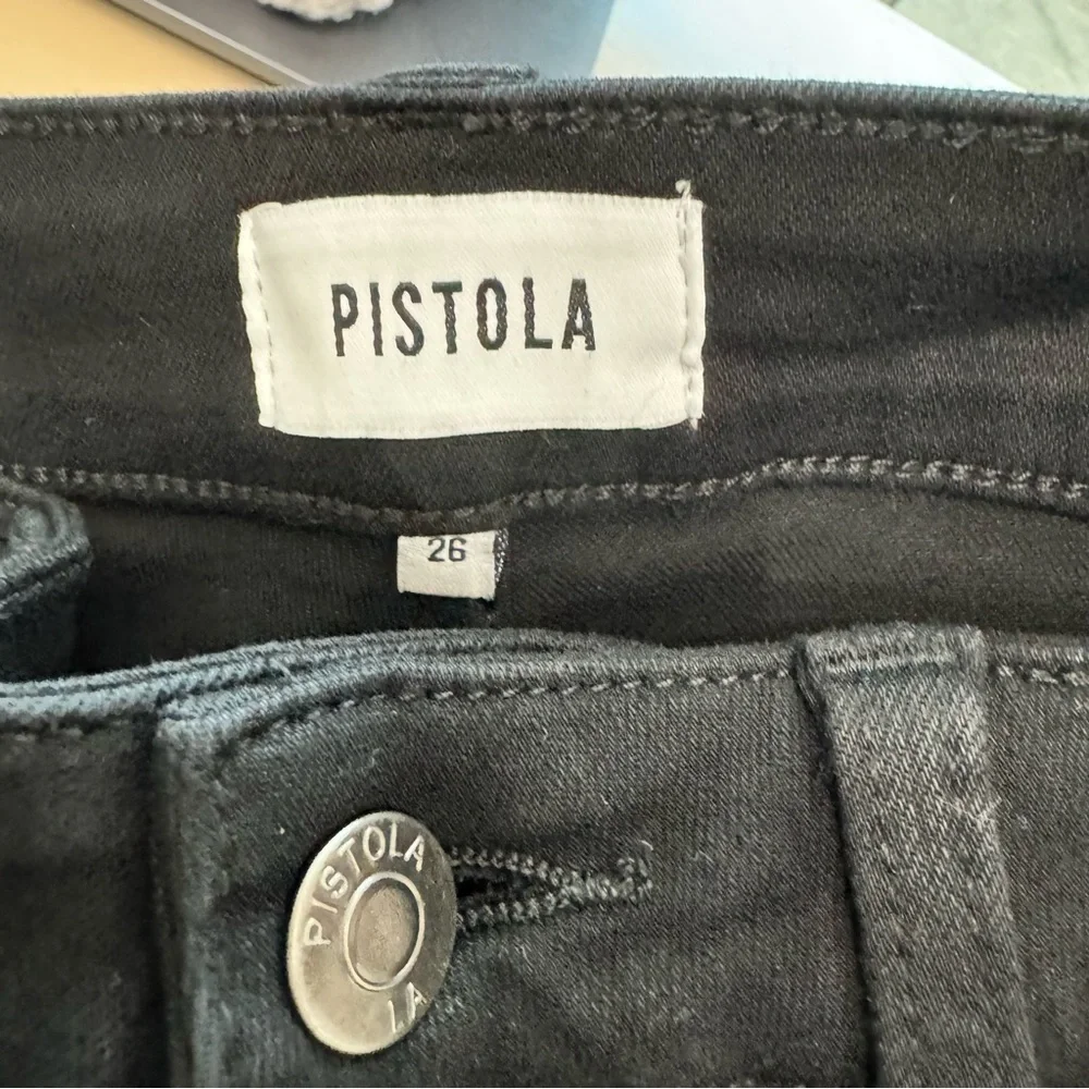 Pistola Mid Rise Skinny Denim Jeans Black Size 26 NWT Stretch Cropped Ankle - Picture 12 of 14